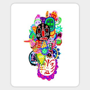 Colorful Masks Sticker